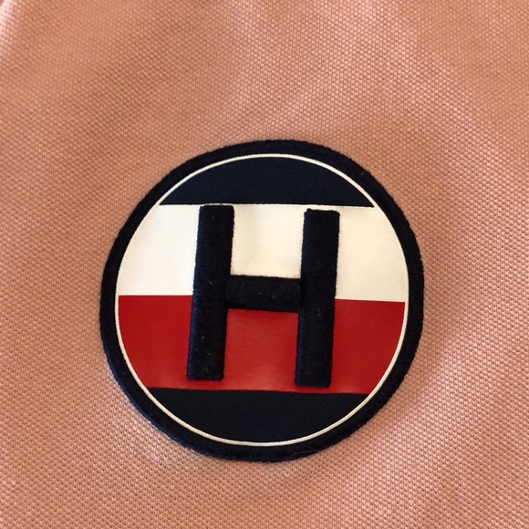 Tommy Hilfiger Pink Polo Short Sleeve Shirt size Medium Slim fit Cotton Blend - Picture 4 of 10